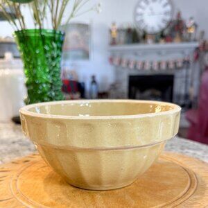 ❤️RESERVED❤️Antique Lightly Stained Crazed Stoneware Salt Glazed Bowl